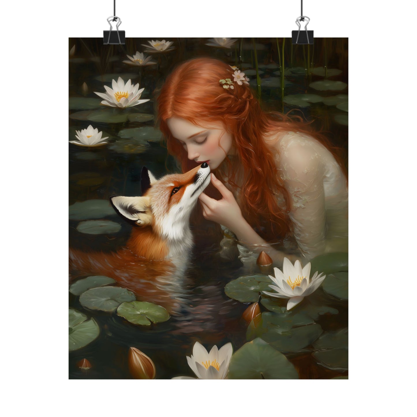 Girl with a Fox Art Print