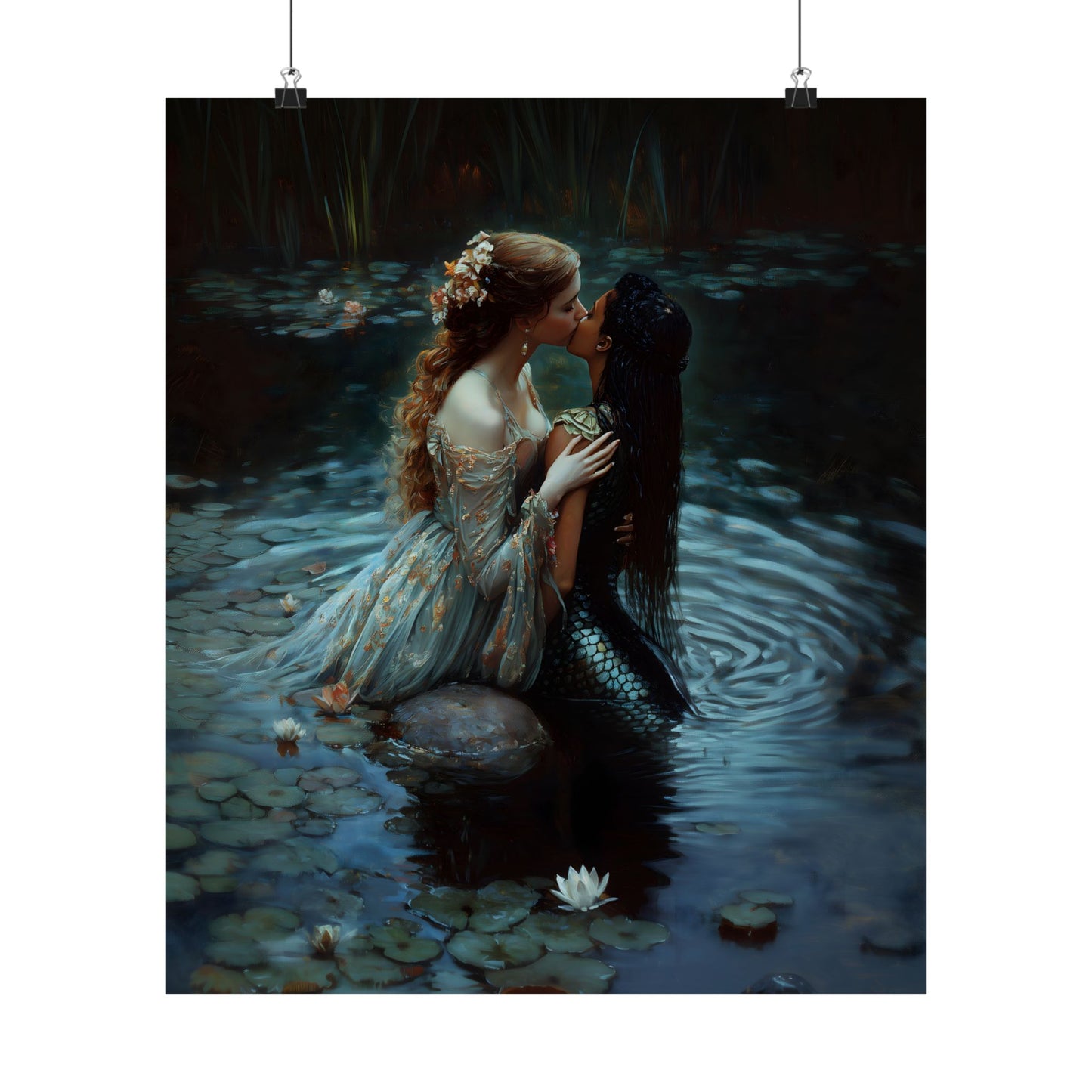 Mermaid Lovers Art Print