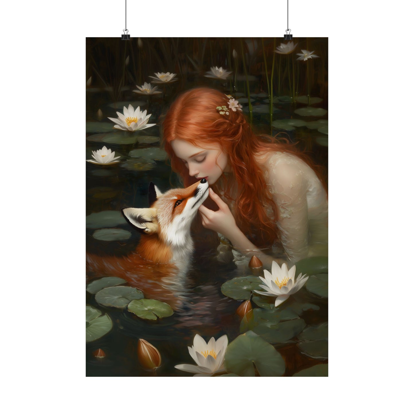 Girl with a Fox Art Print