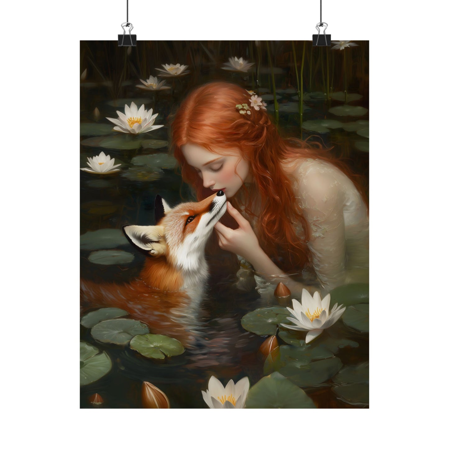 Girl with a Fox Art Print