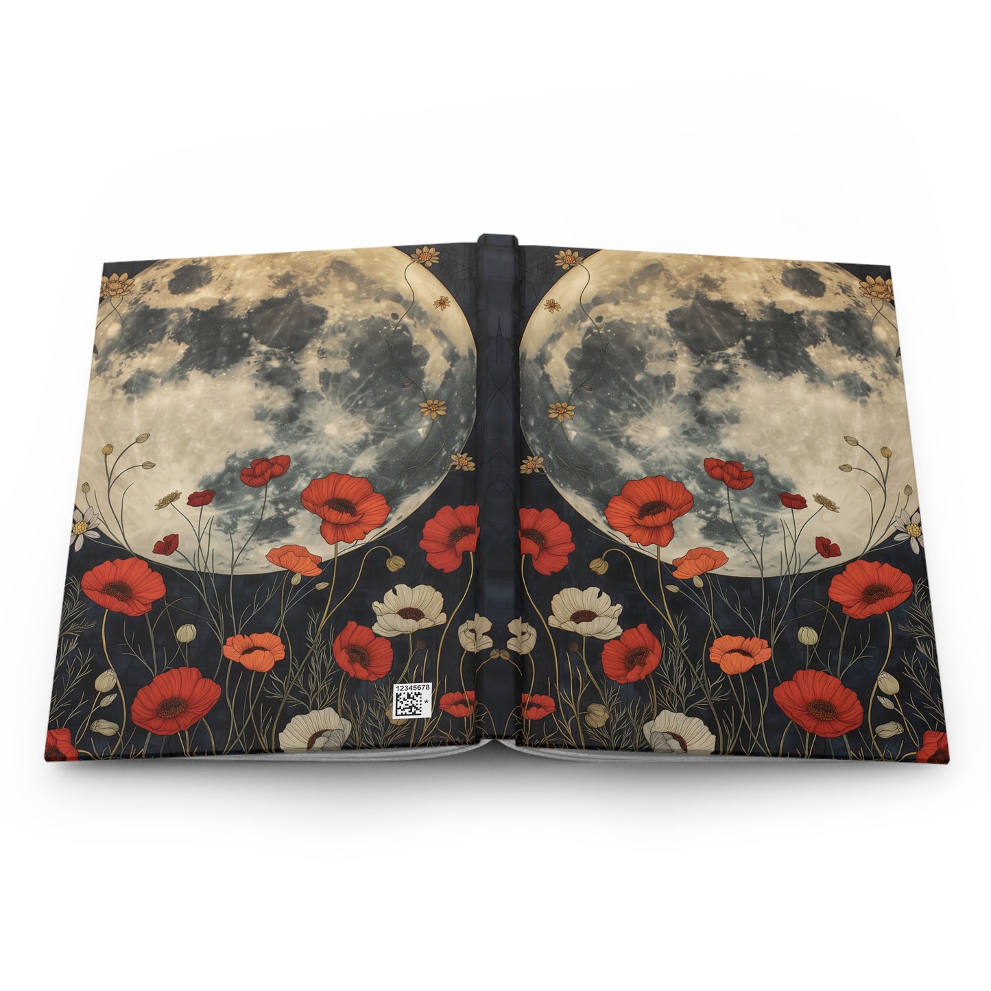 Full Moon Poppies Hardcover Notebook