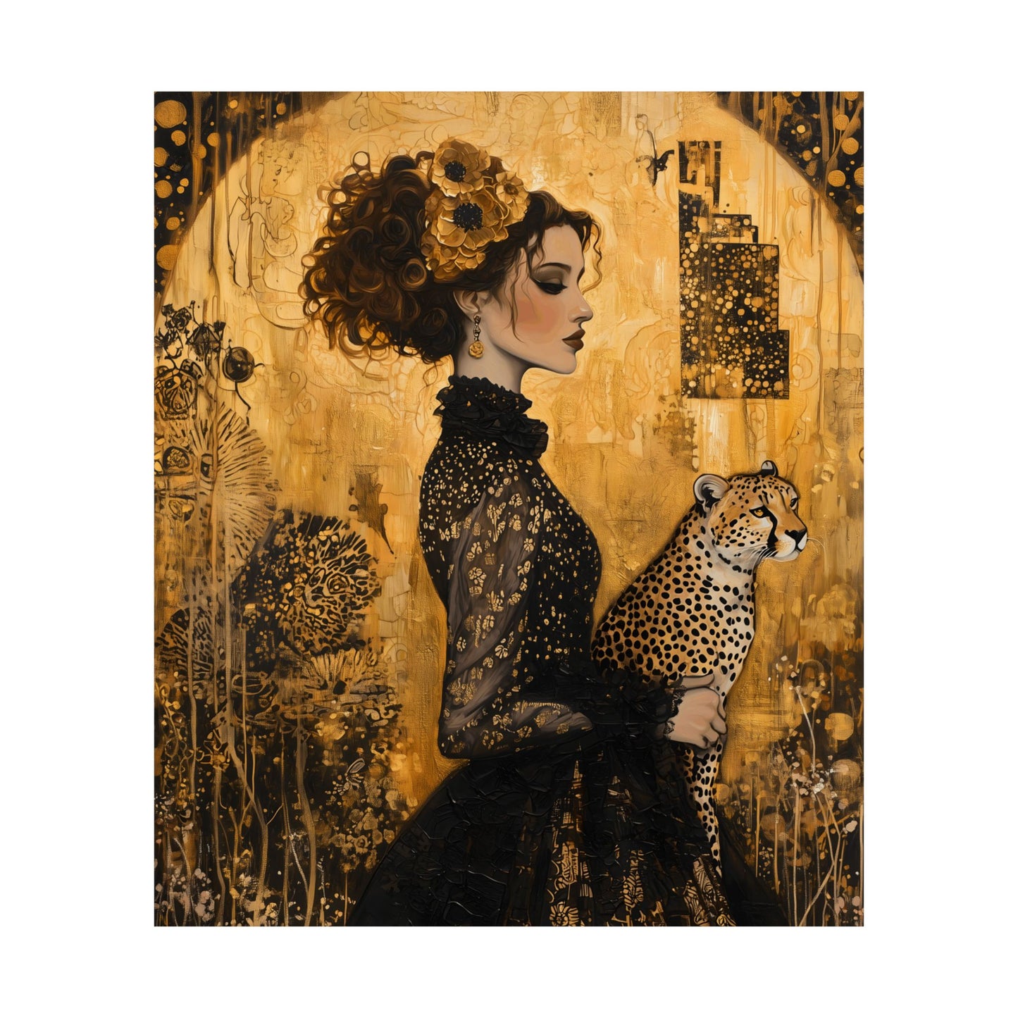 Golden Cheetah Art Print