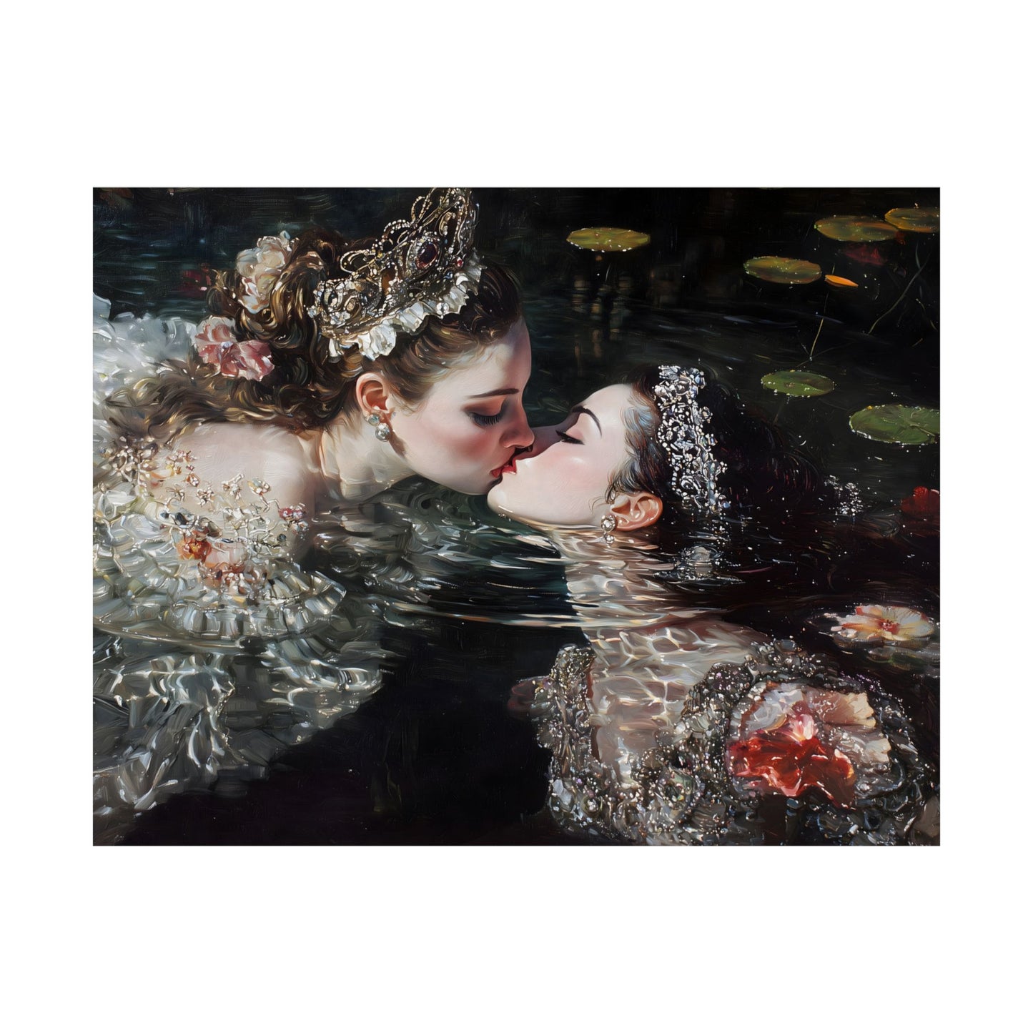 Swimming Queens Art Print