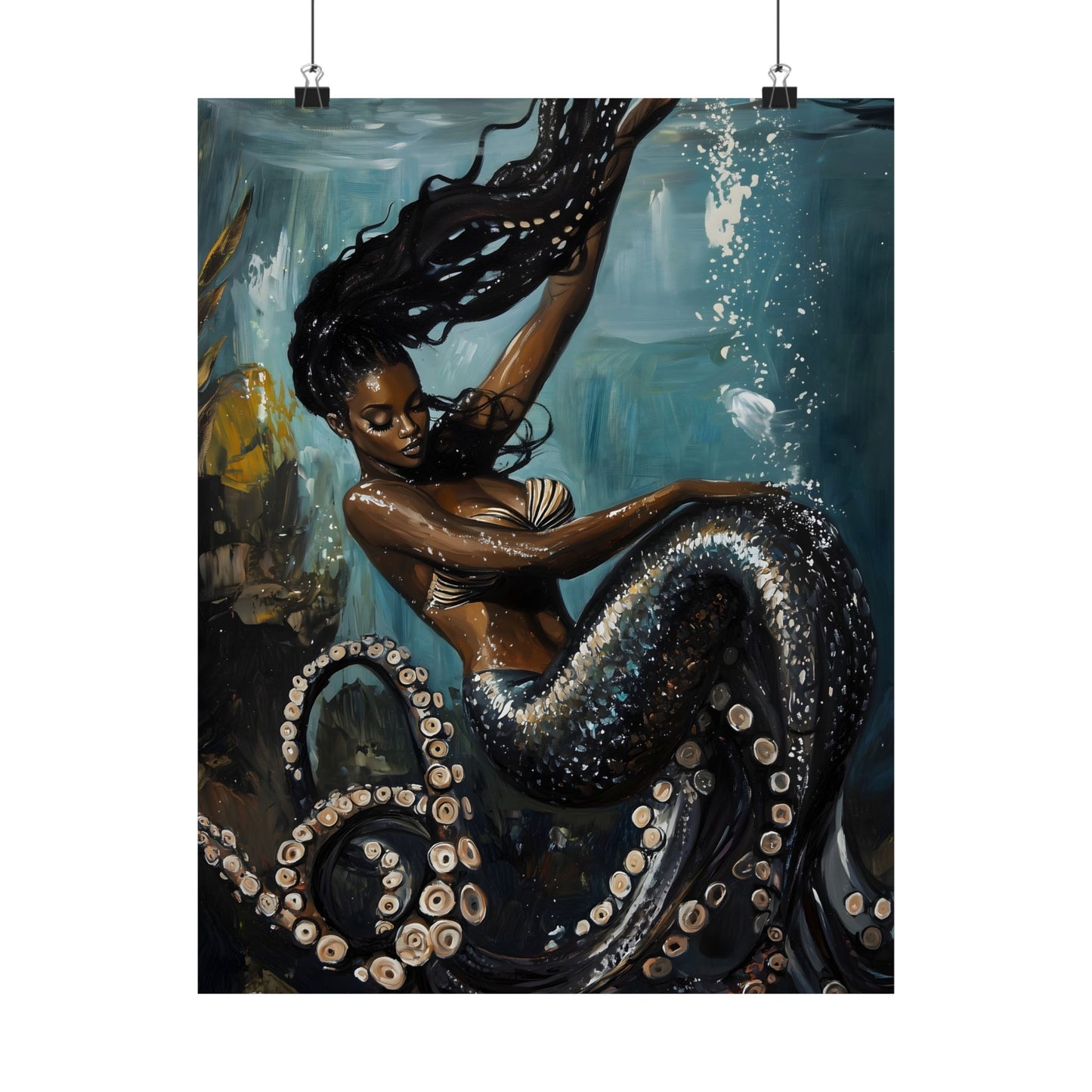 Octopus Mermaid Art Print