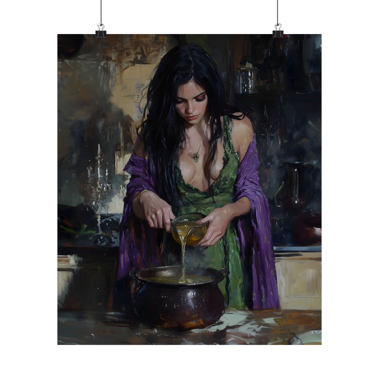 Witchy kitchen Art Print