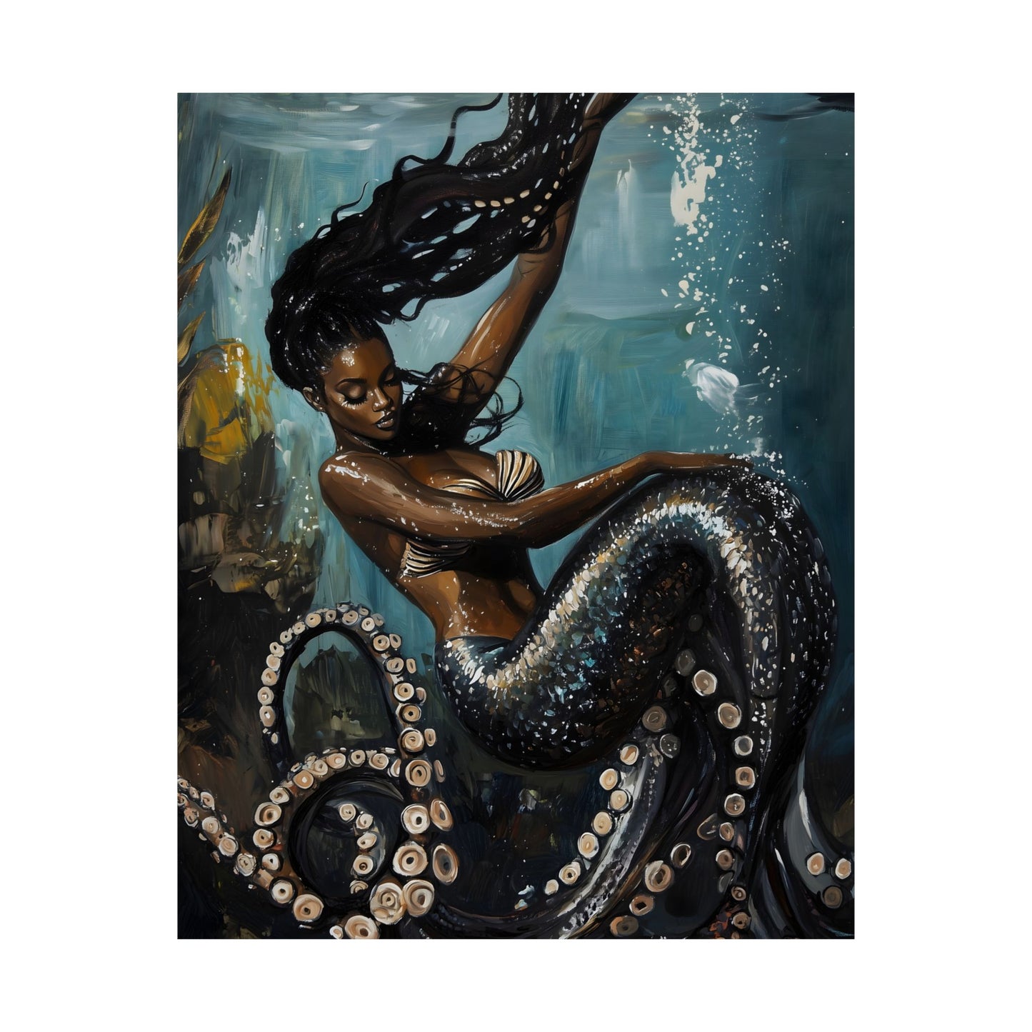 Octopus Mermaid Art Print