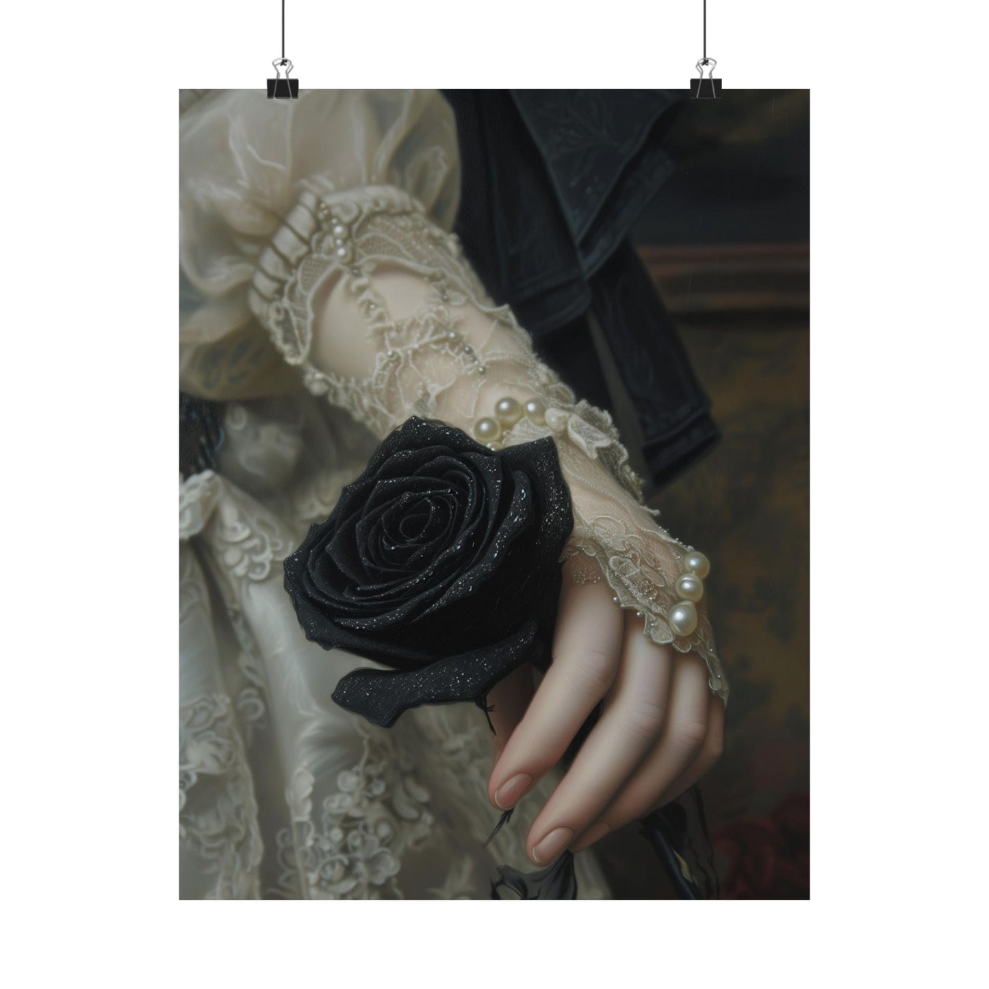 Black Rose Art Print