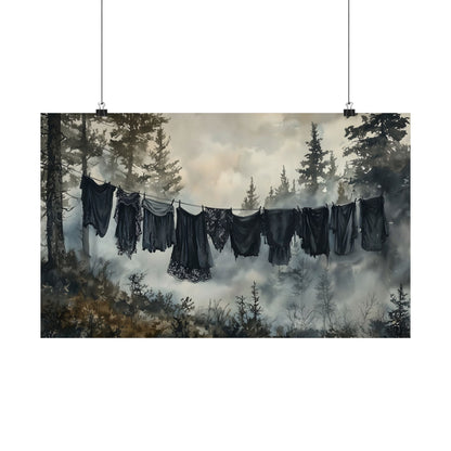 Goth Laundry Day Art Print