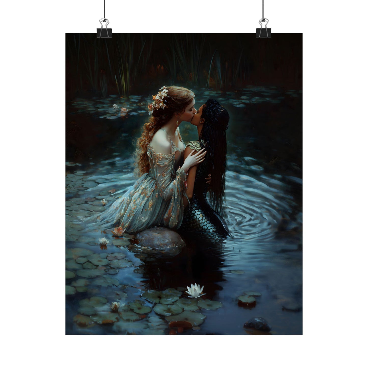 Mermaid Lovers Art Print