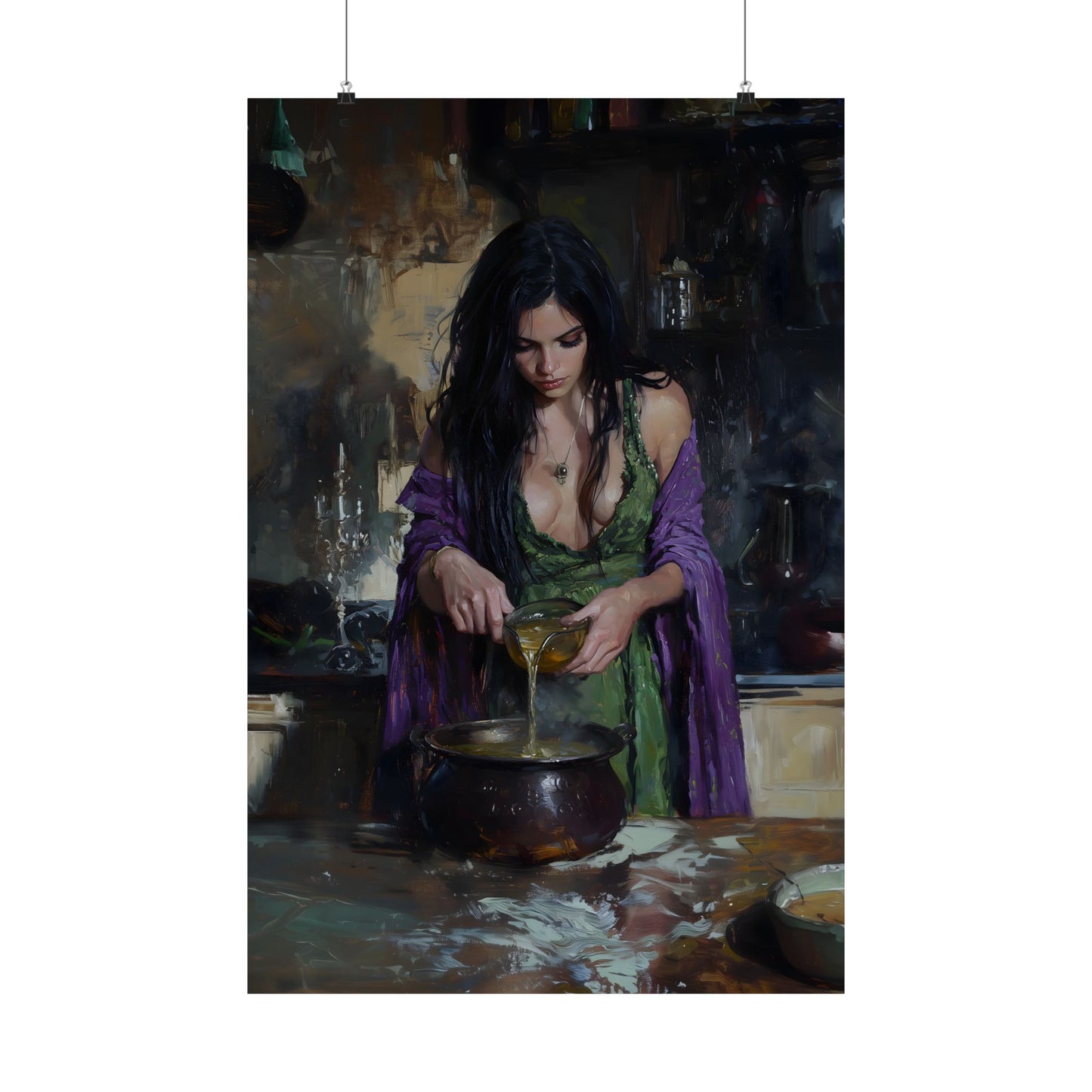 Witchy kitchen Art Print