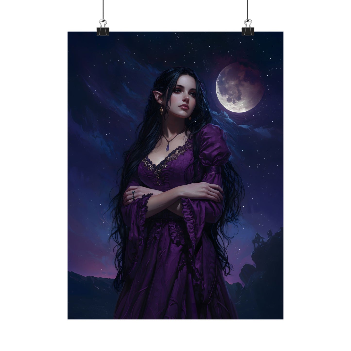 Dark Elven Princess Art Print