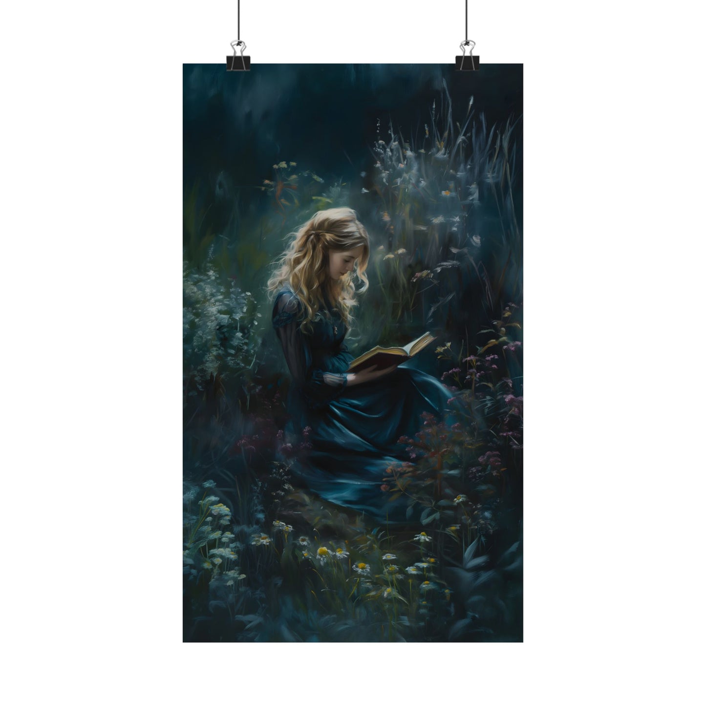 Lady reader Art Print