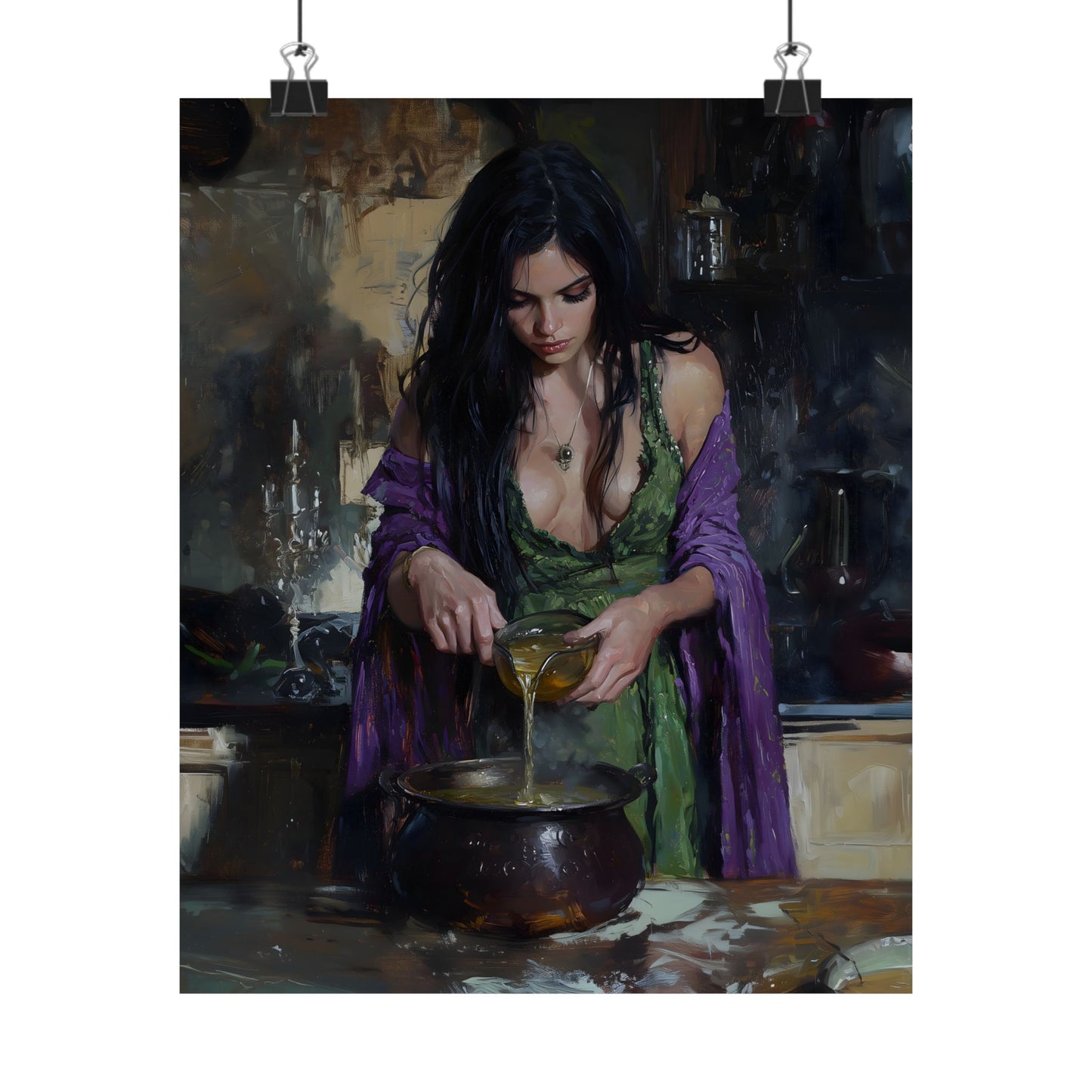 Witchy kitchen Art Print