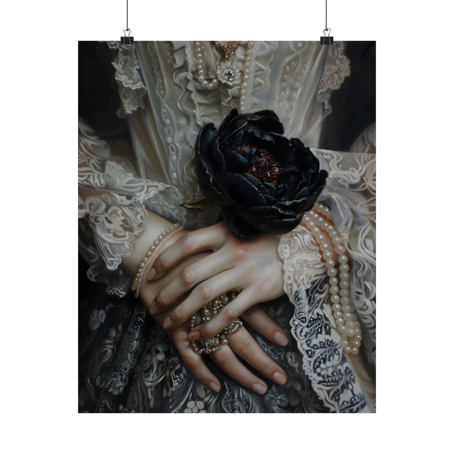 Black Rose Art Print