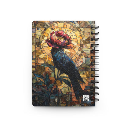 Floral Crow Spiral Bound Journal