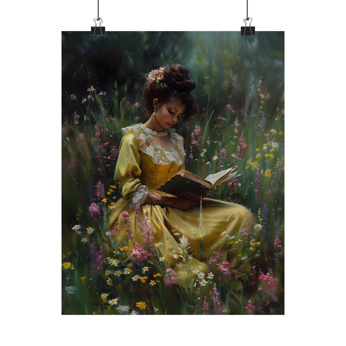 Wildflower Reader Art Print