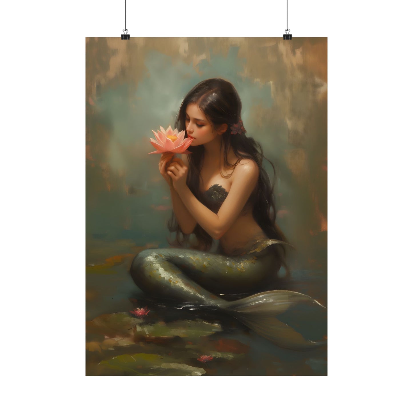 Lotus Mermaid Art Print