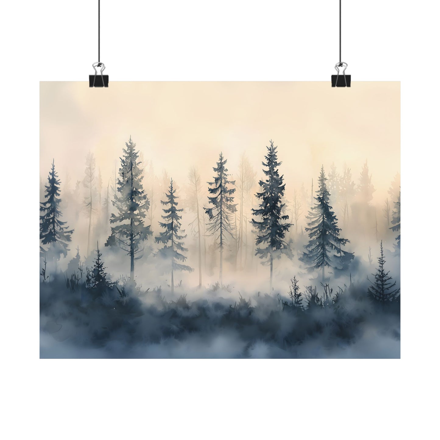 Misty Forest Art Print