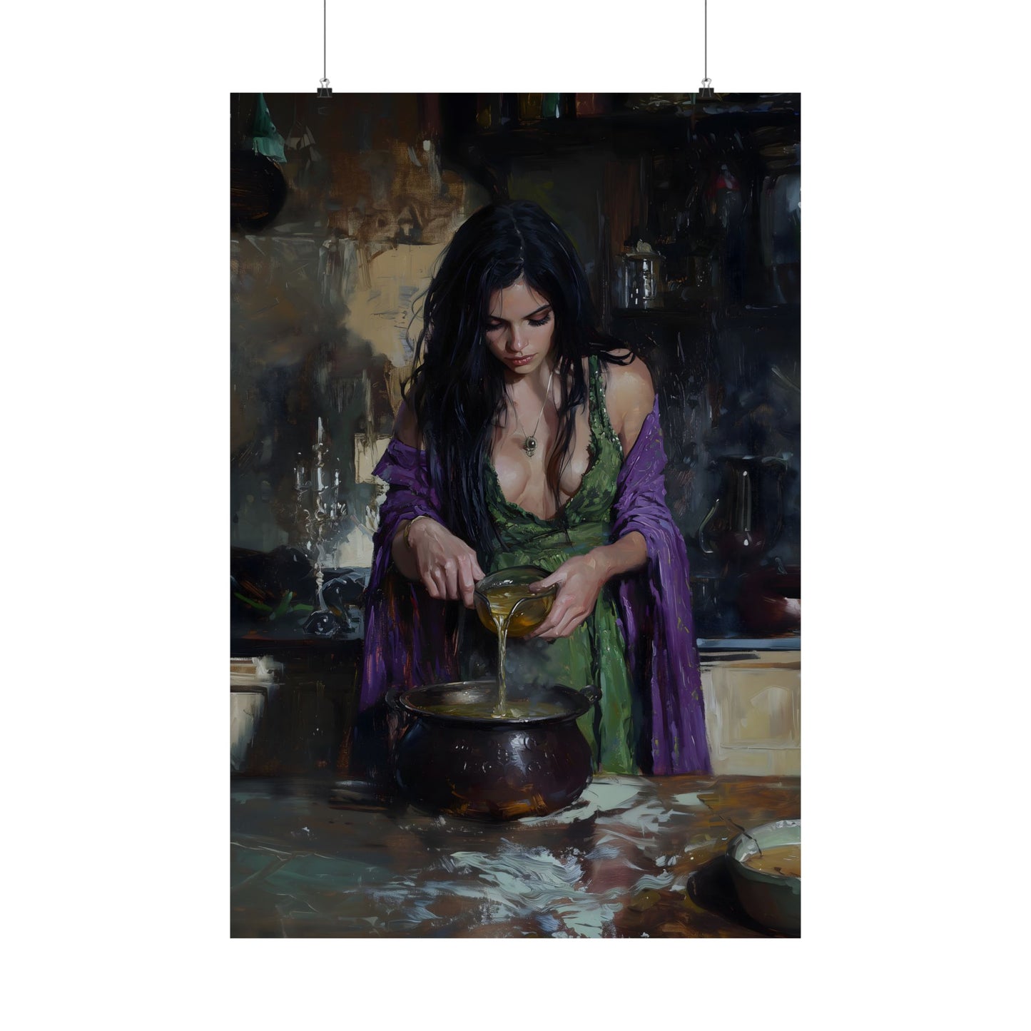 Witchy kitchen Art Print