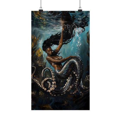 Octopus Mermaid Art Print