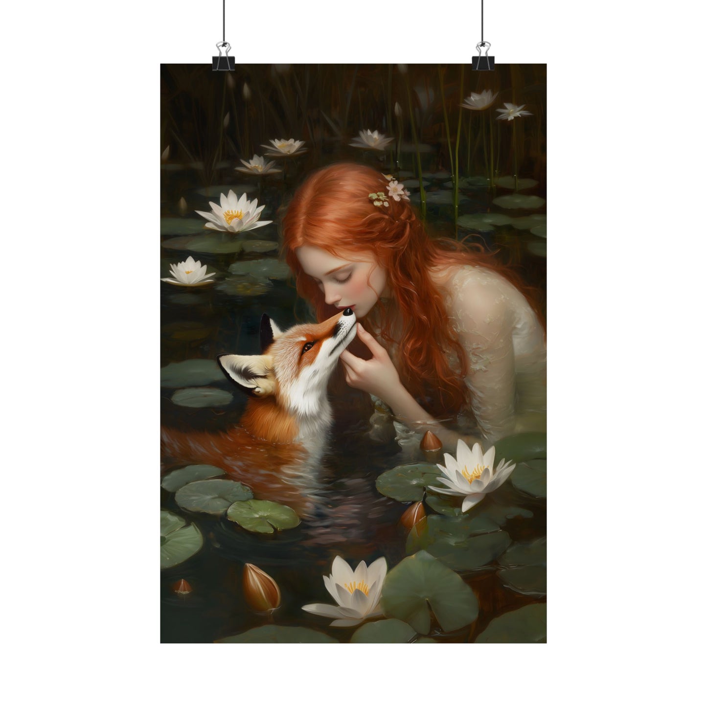 Girl with a Fox Art Print