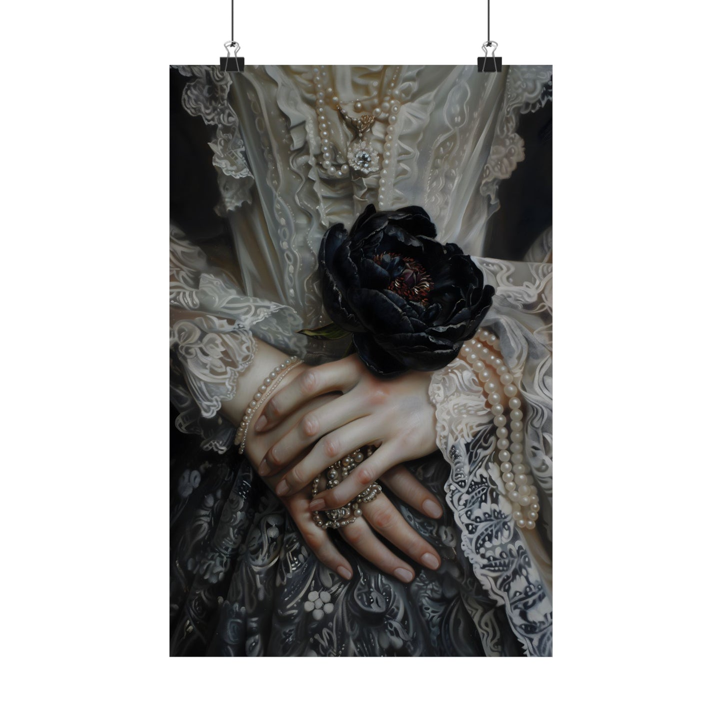 Black Rose Art Print