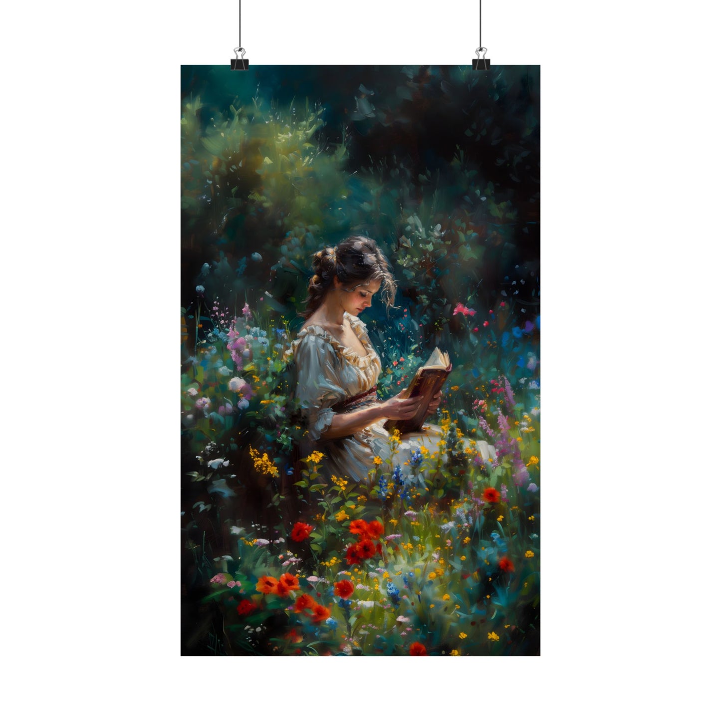 Lady Reader Art Print