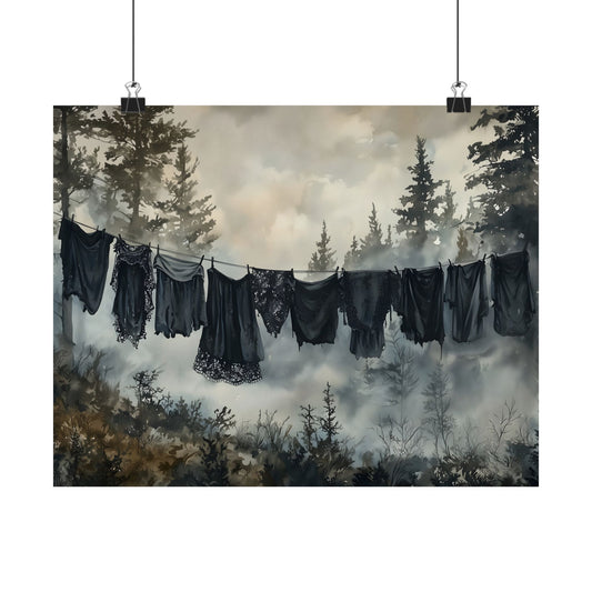 Goth Laundry Day Art Print