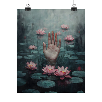 Drowning Hand Art Print