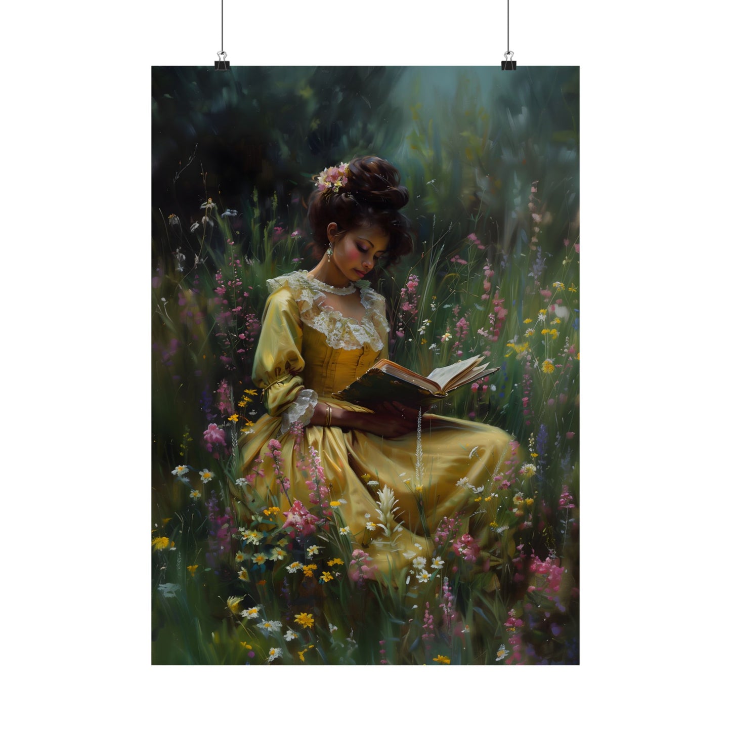 Wildflower Reader Art Print