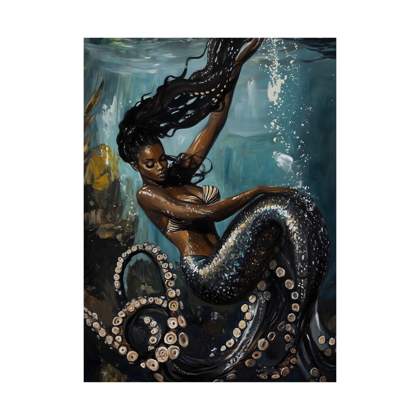 Octopus Mermaid Art Print