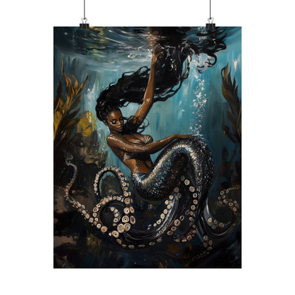 Octopus Mermaid Art Print