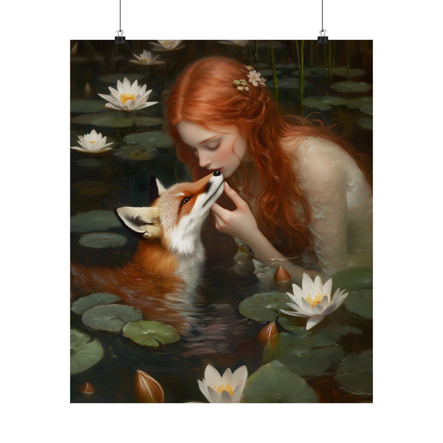 Girl with a Fox Art Print