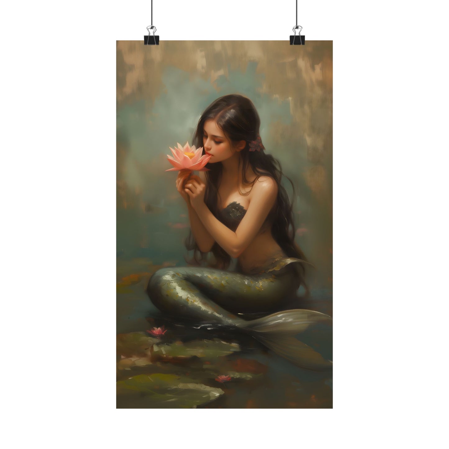 Lotus Mermaid Art Print