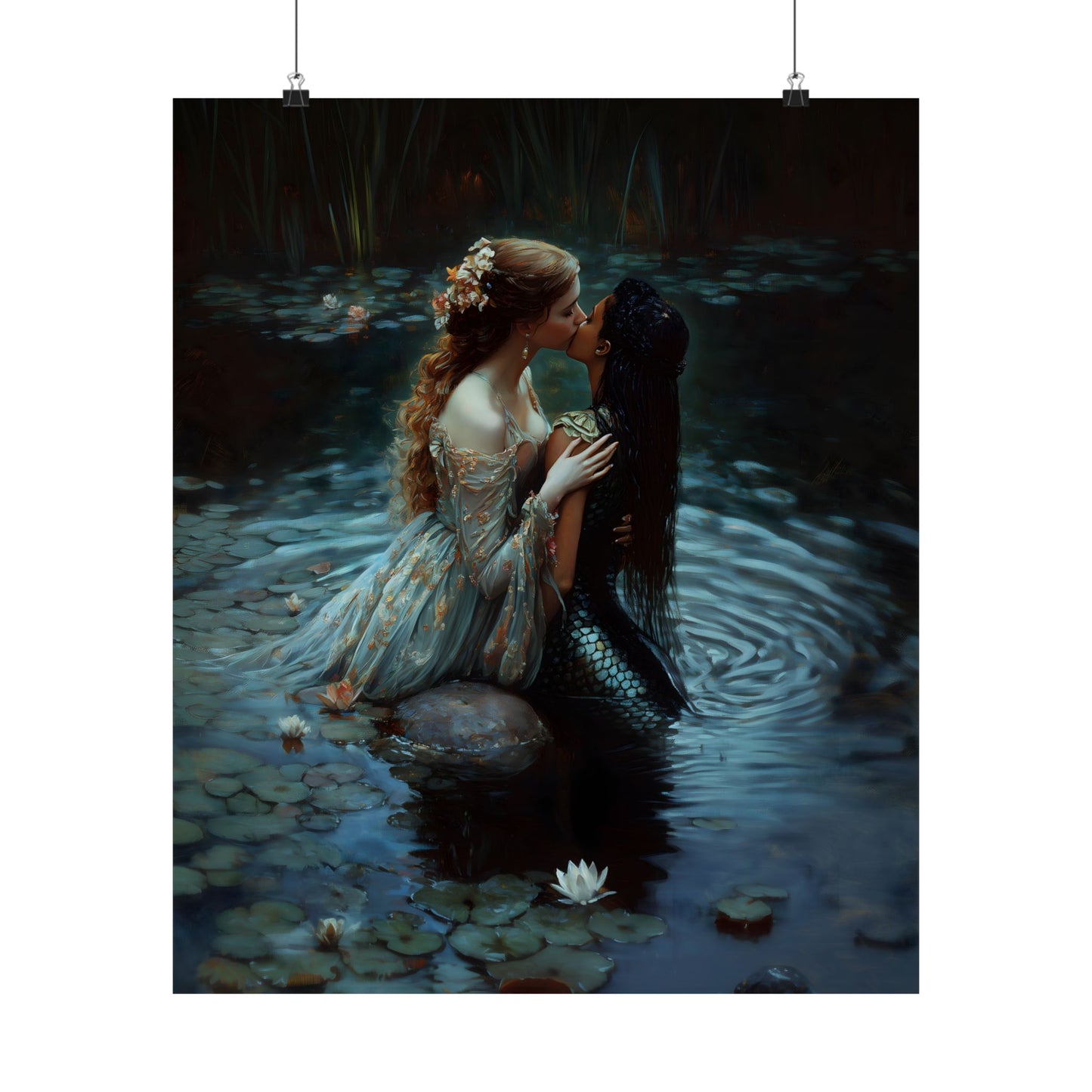 Mermaid Lovers Art Print