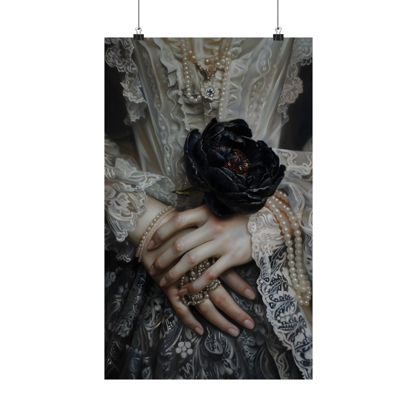 Black Rose Art Print