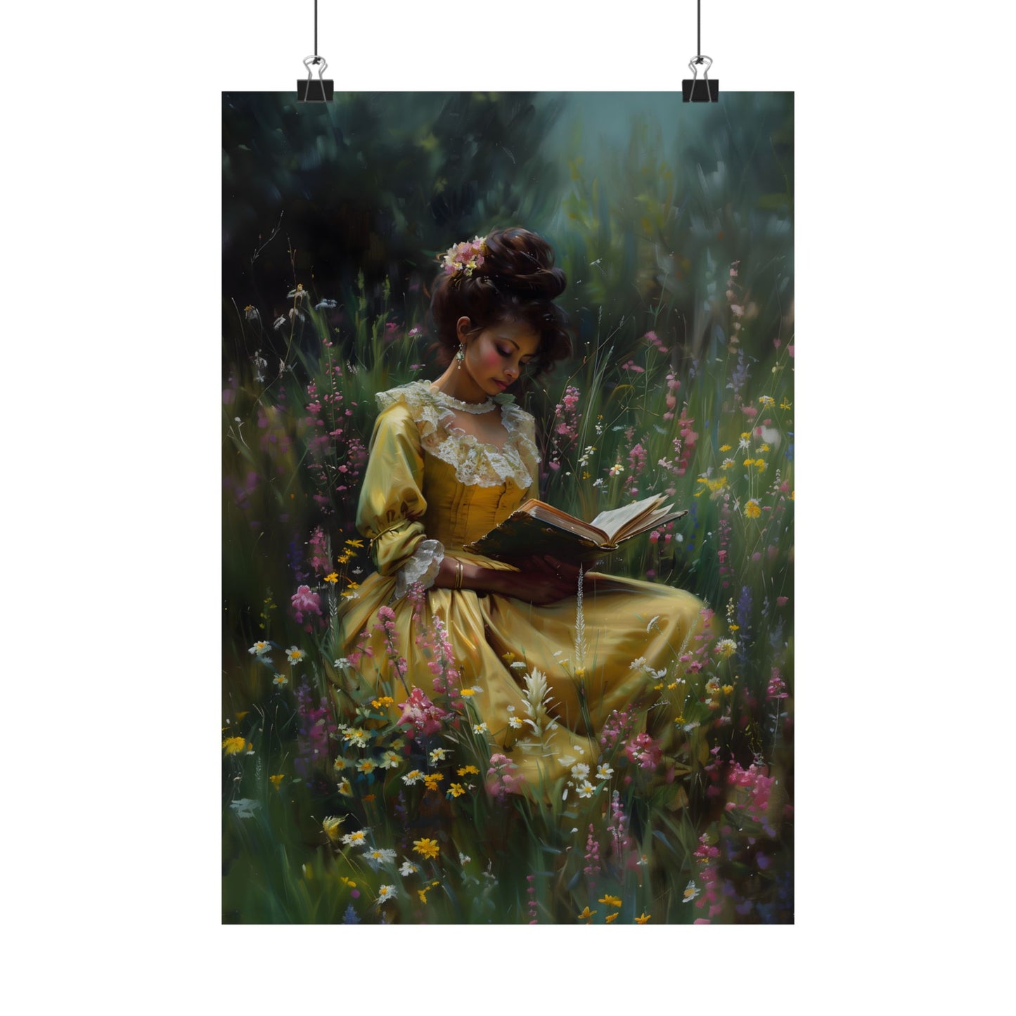 Wildflower Reader Art Print