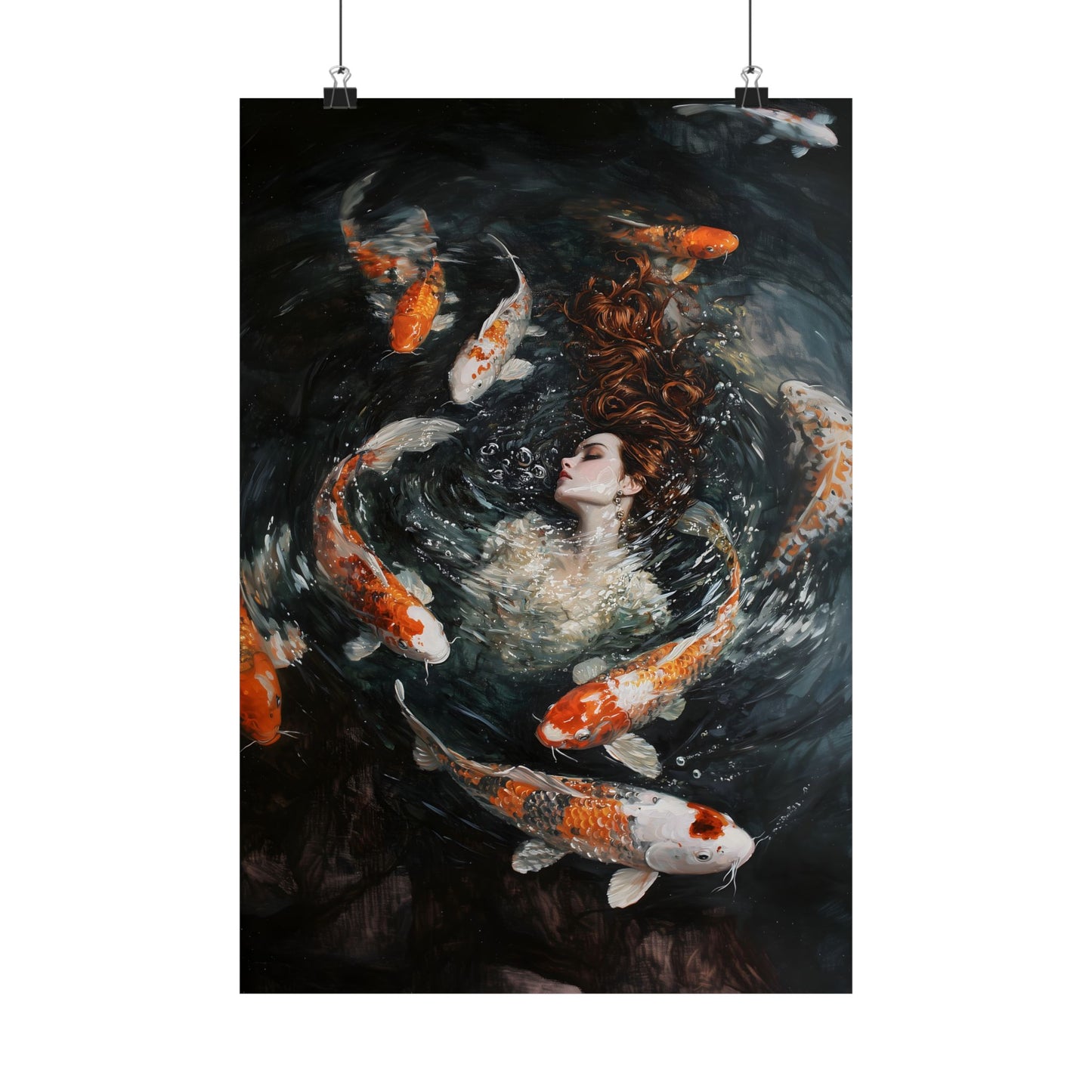 Swimming with fishes Art Print