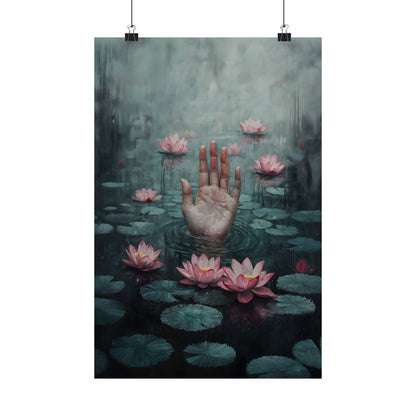 Drowning Hand Art Print