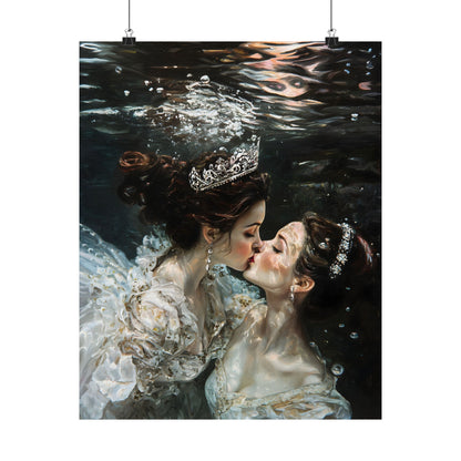 Underwater Love Art Print