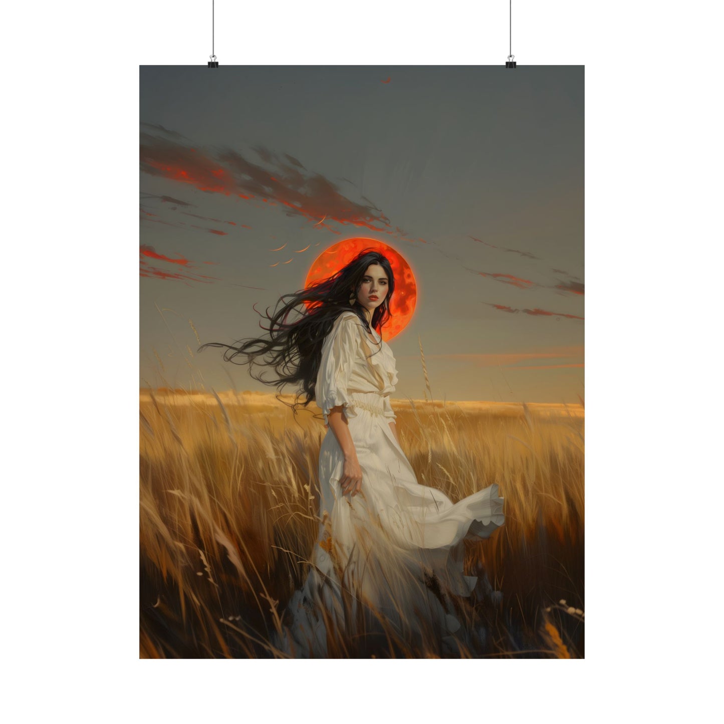 Red Moon Art Print