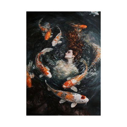 Swimming with fishes Art Print