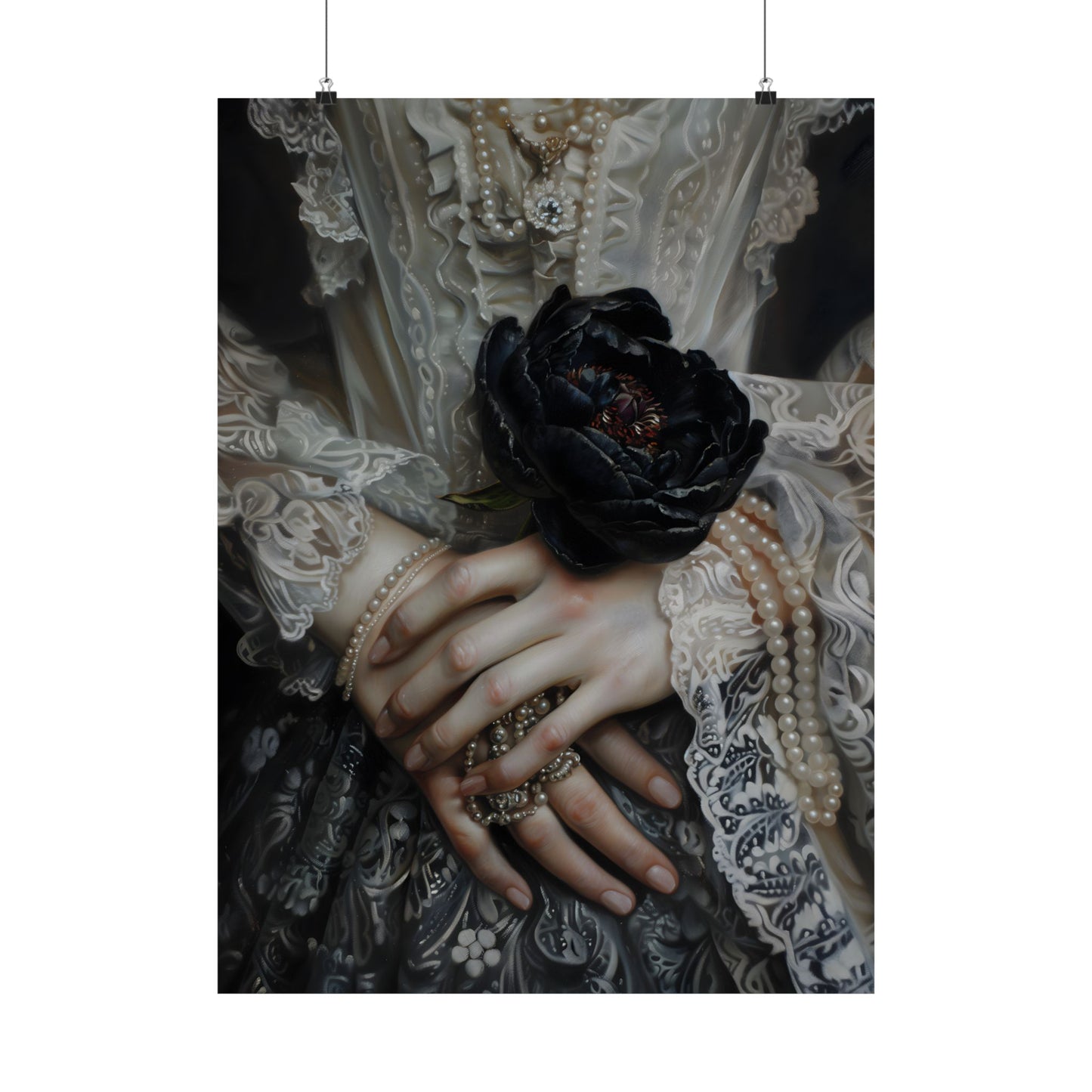 Black Rose Art Print