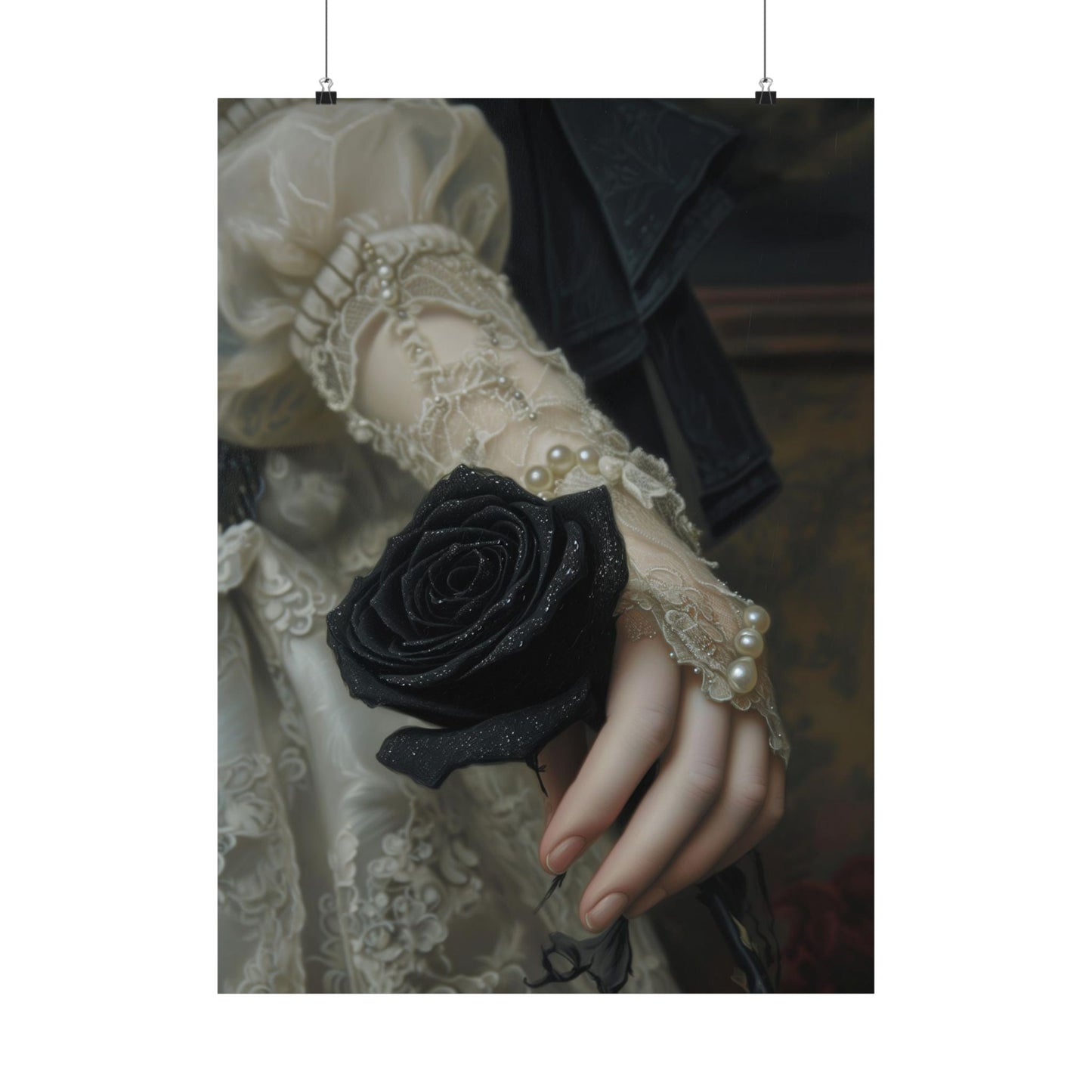 Black Rose Art Print