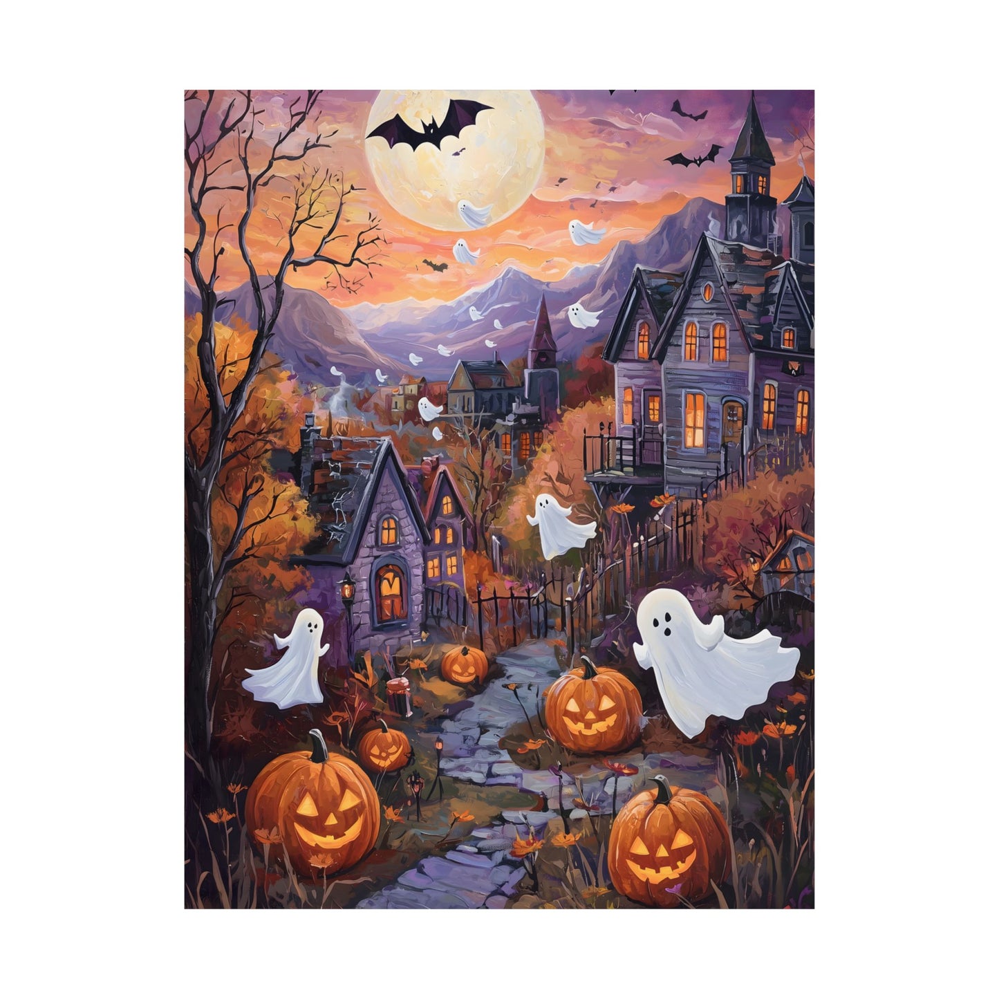 Halloween Town Art Print