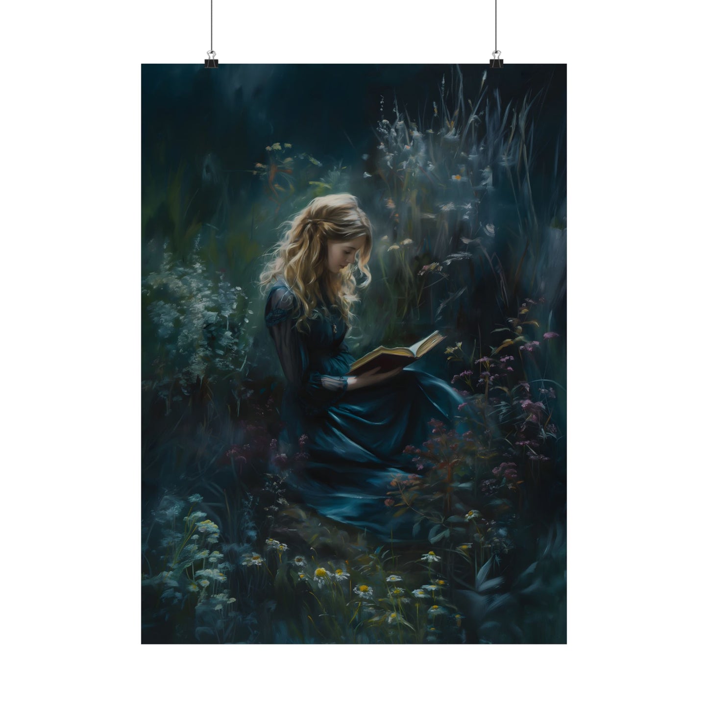 Lady reader Art Print