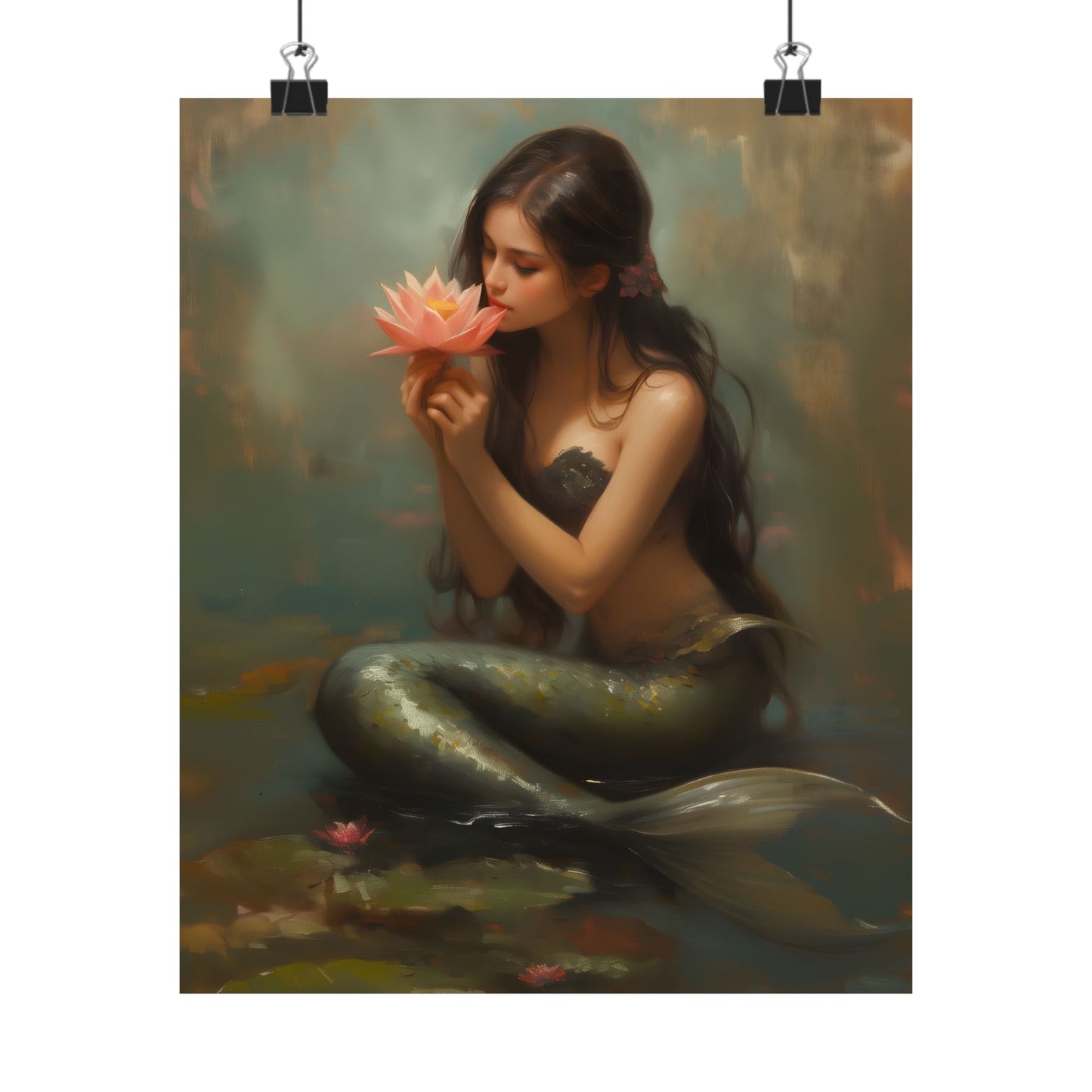 Lotus Mermaid Art Print