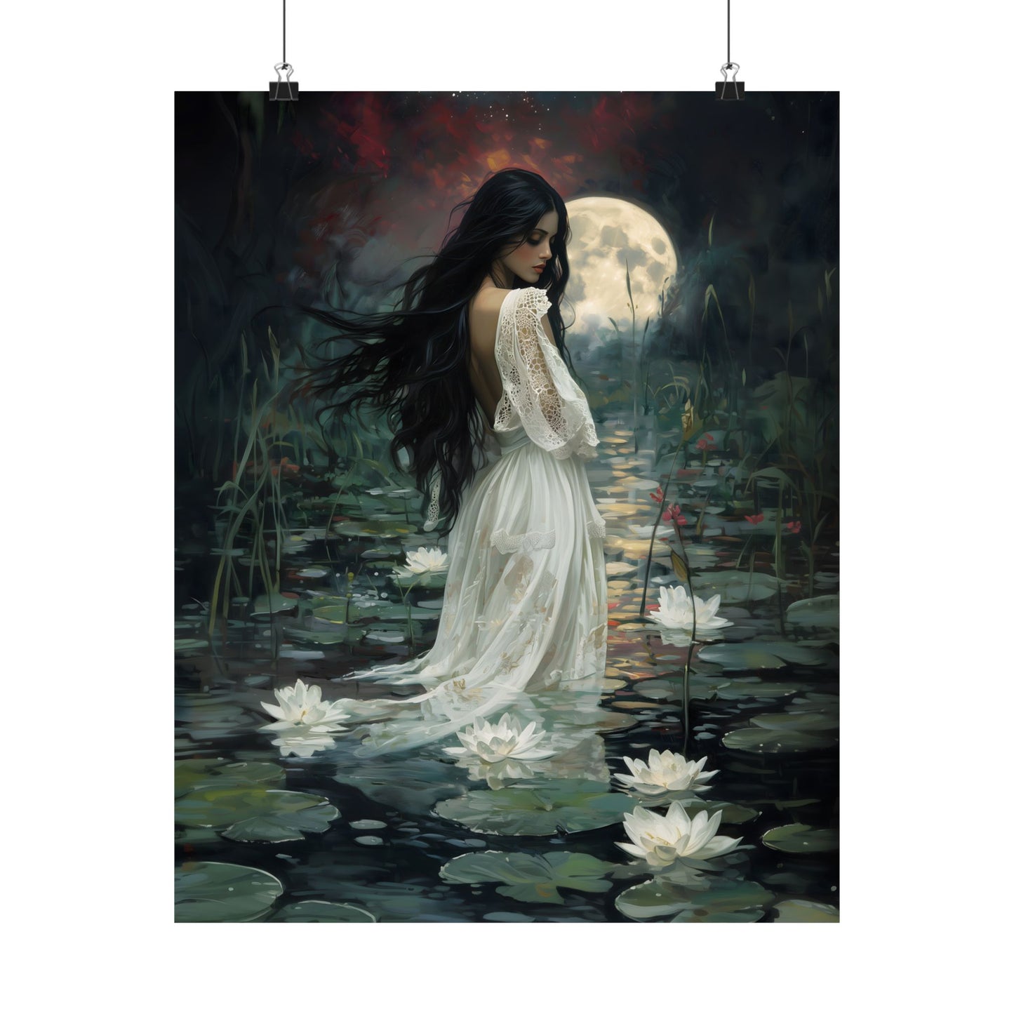 Lotus Lake Art Print