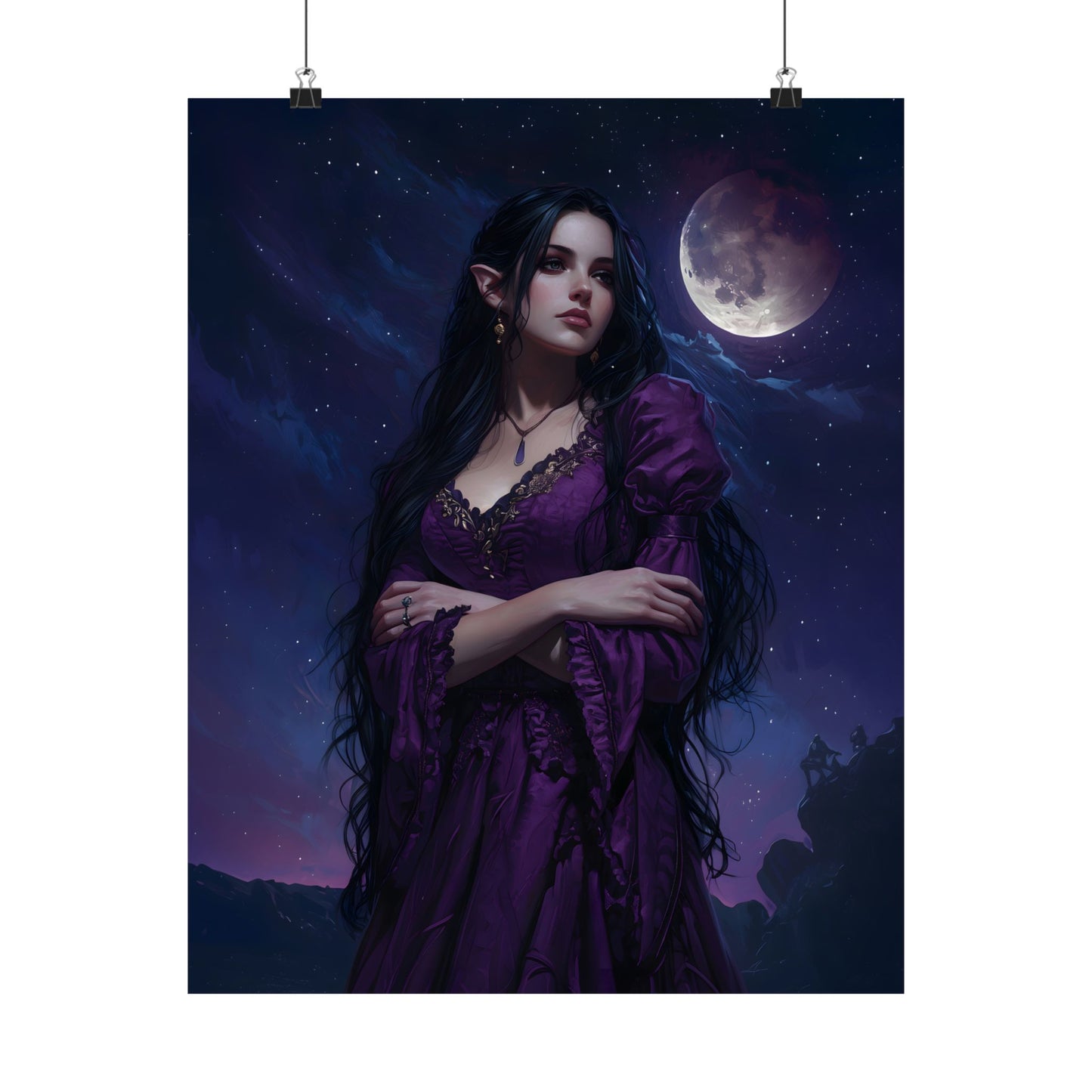 Dark Elven Princess Art Print