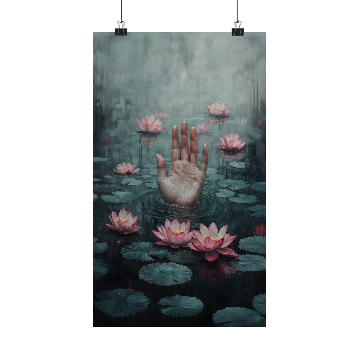 Drowning Hand Art Print